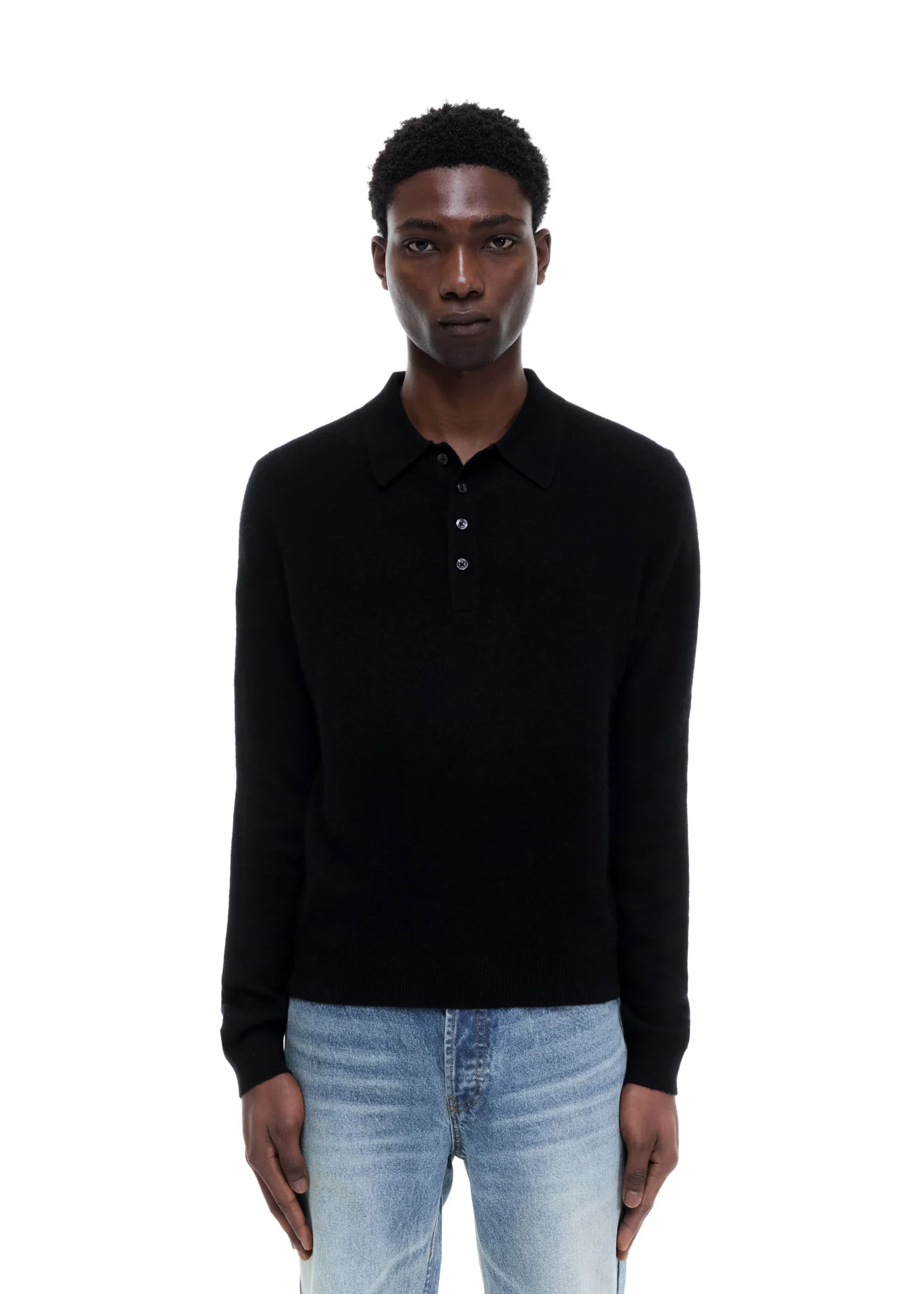 CASHMERE KNIT POLO SWEATER - Image 4
