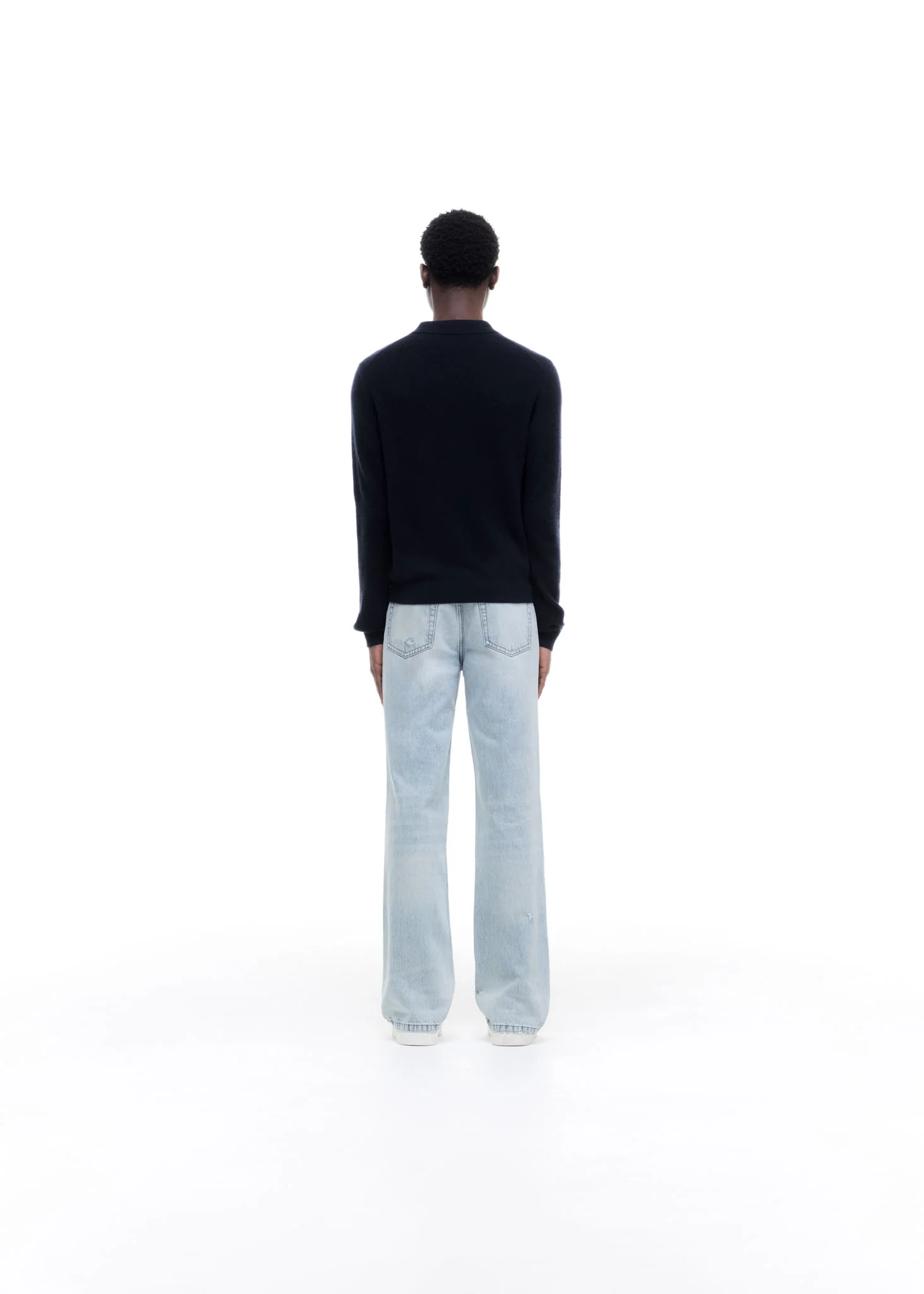 CASHMERE KNIT POLO SWEATER - Image 4