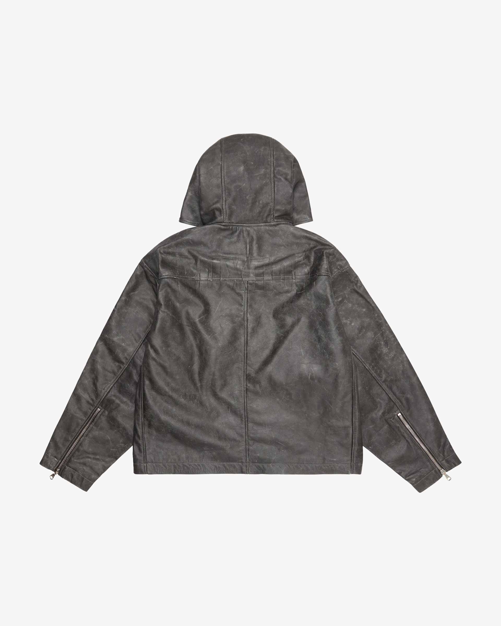CB HOODED LEATHER JACKET - Image 10