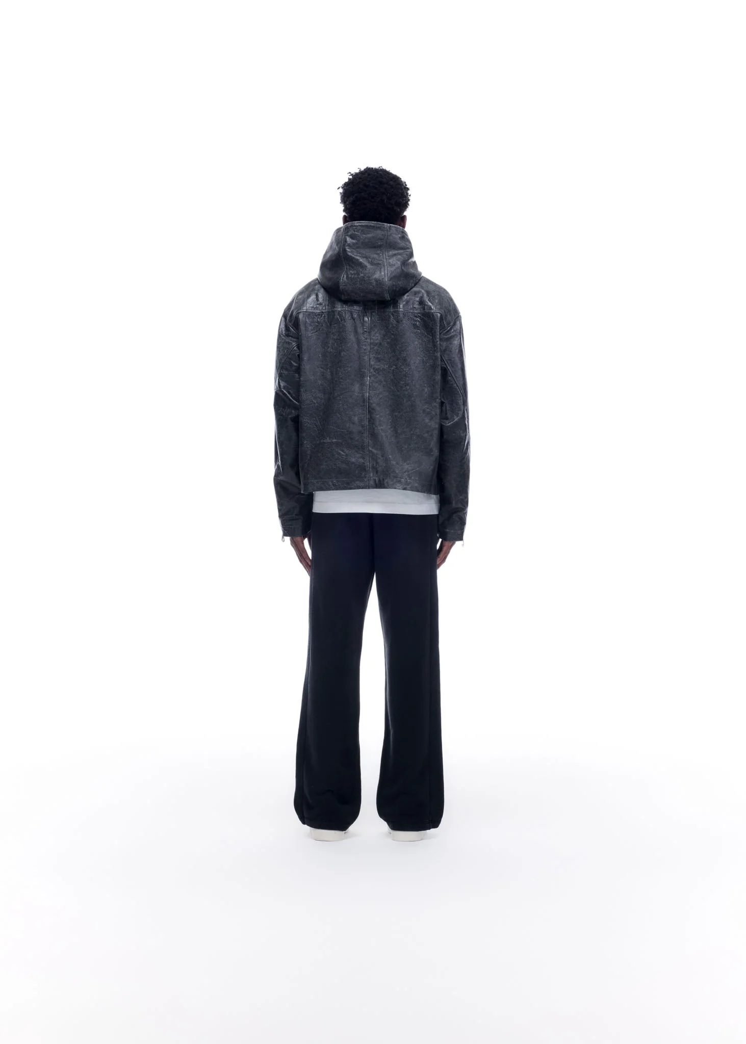 CB HOODED LEATHER JACKET - Image 4