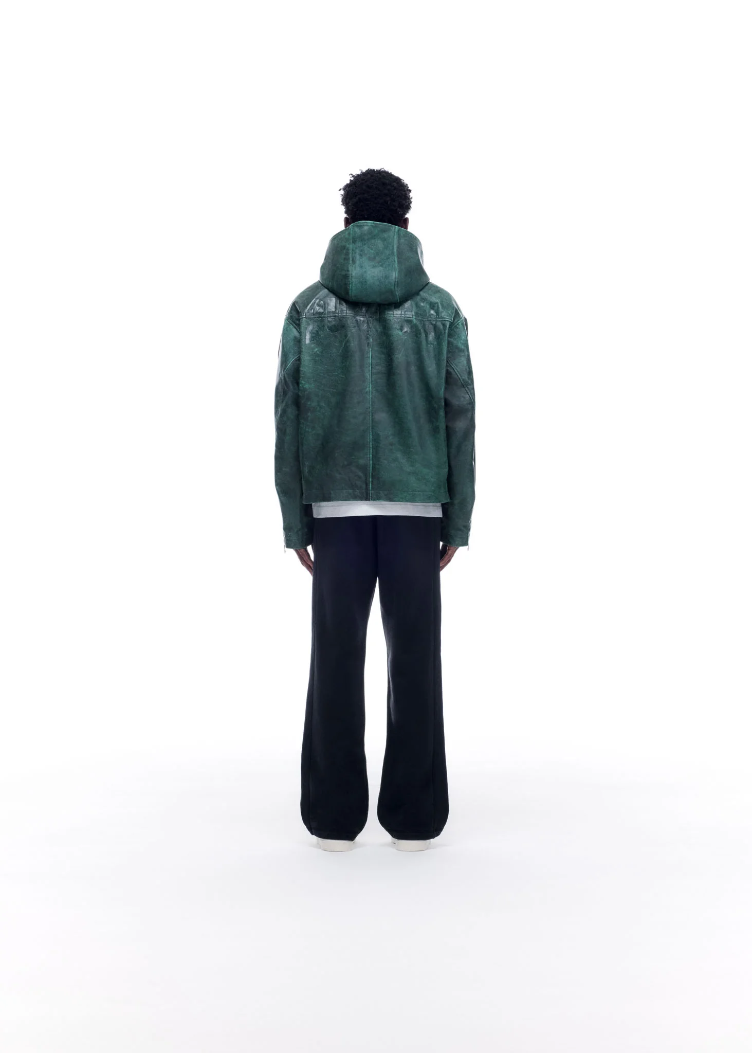 CB HOODED LEATHER JACKET - Image 4