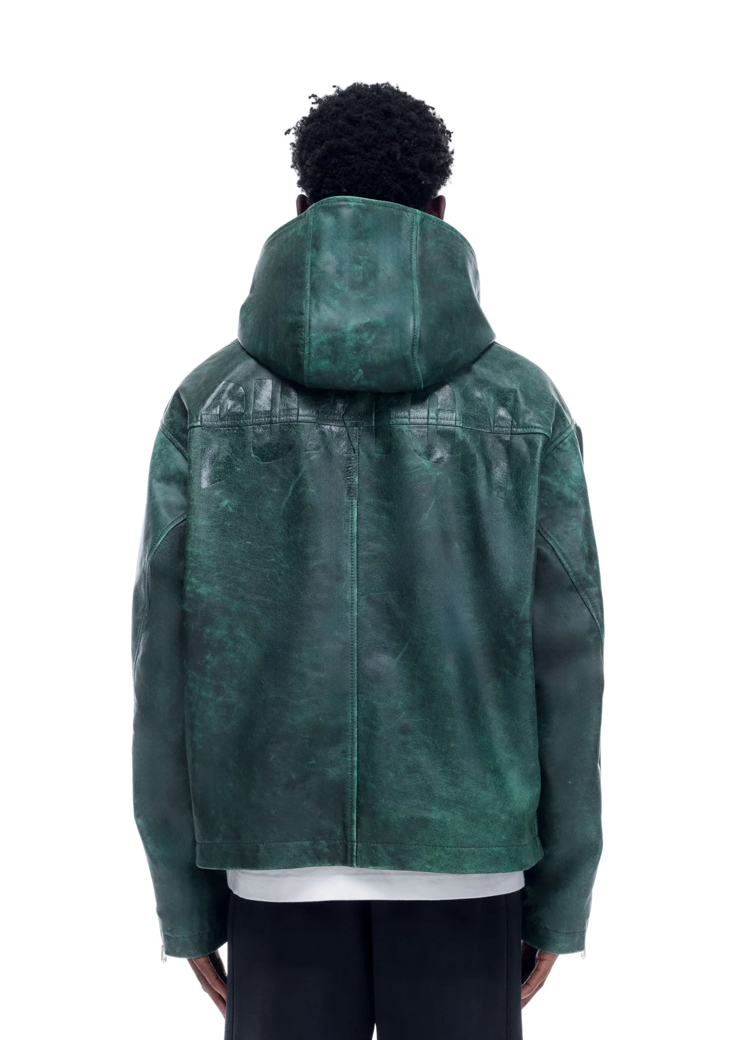 CB HOODED LEATHER JACKET - Image 7