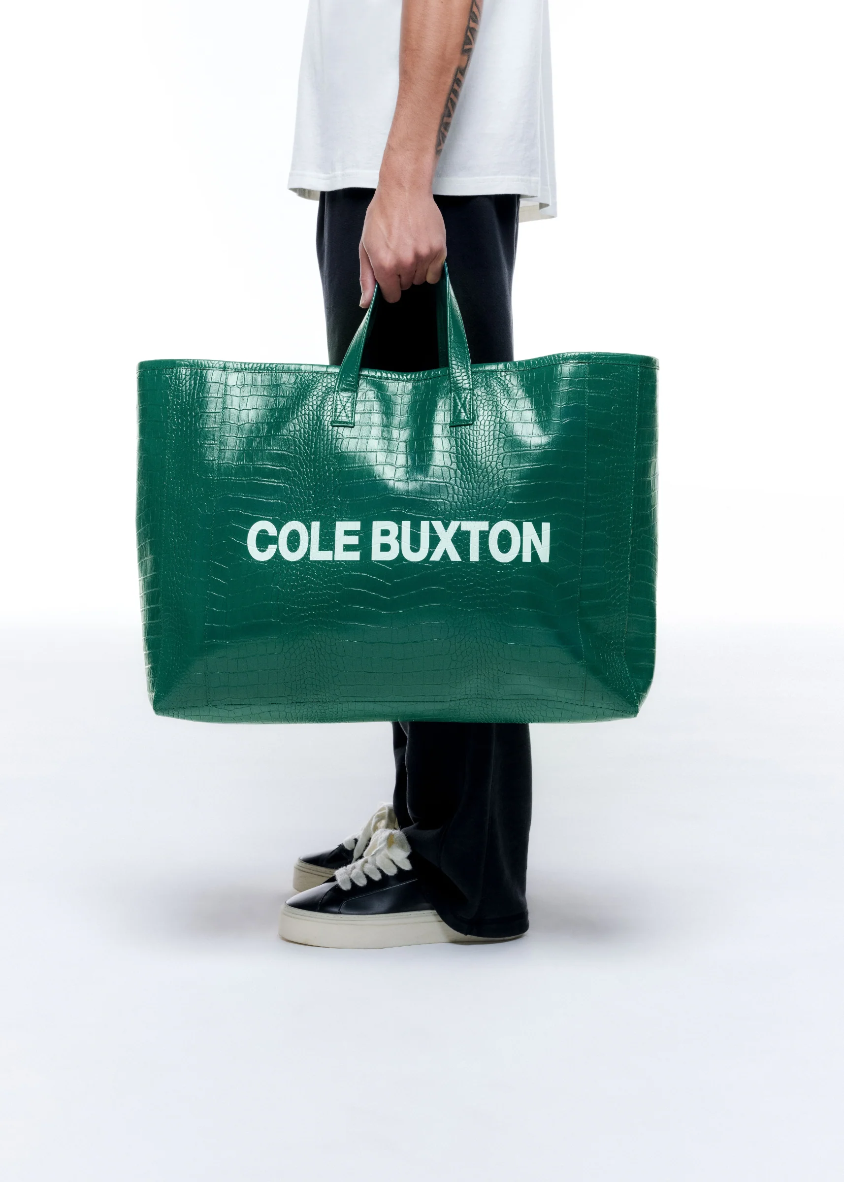 CROC LEATHER TOTE BAG - Image 3