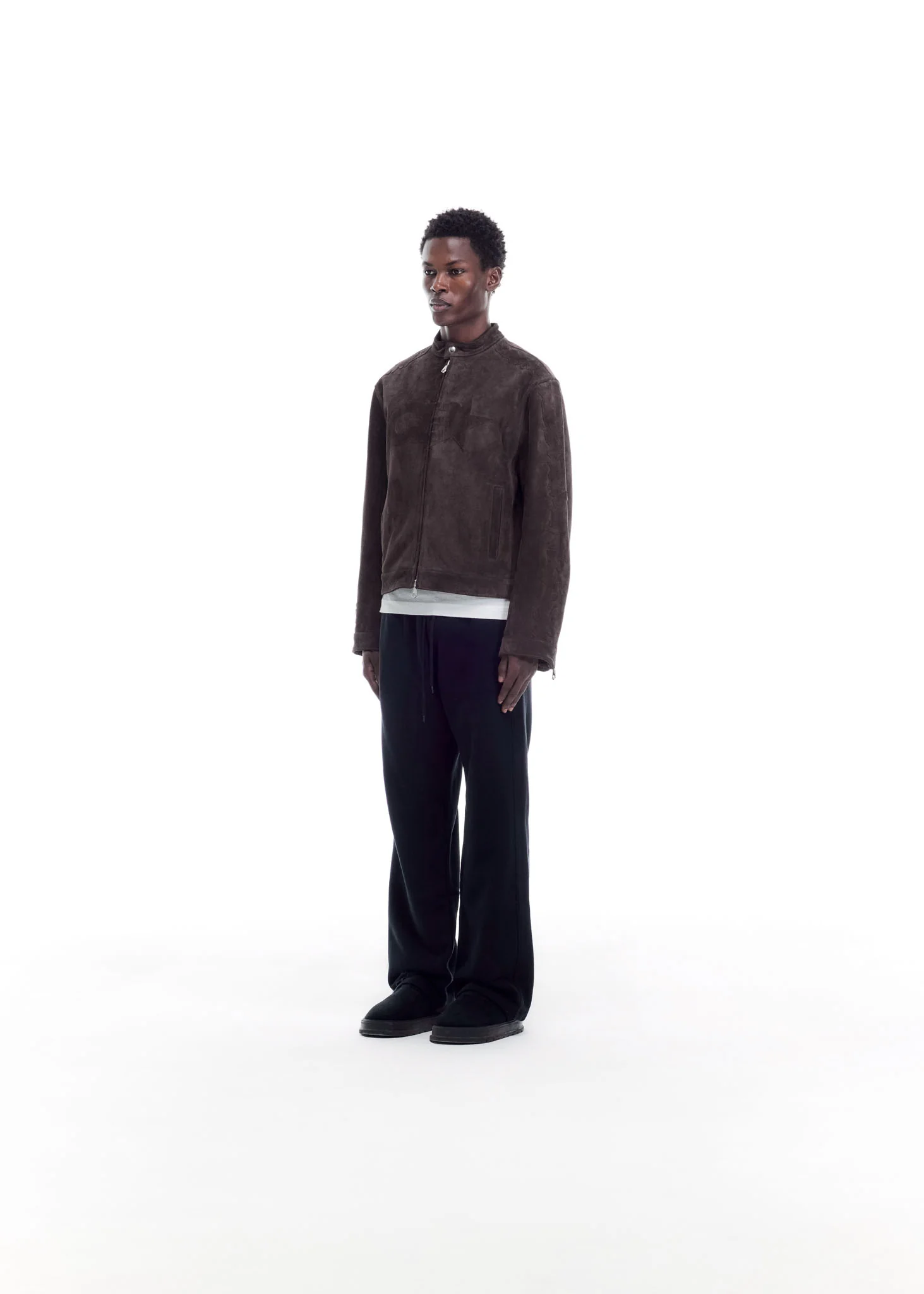SUEDE DECAL RACER JACKET - Image 3