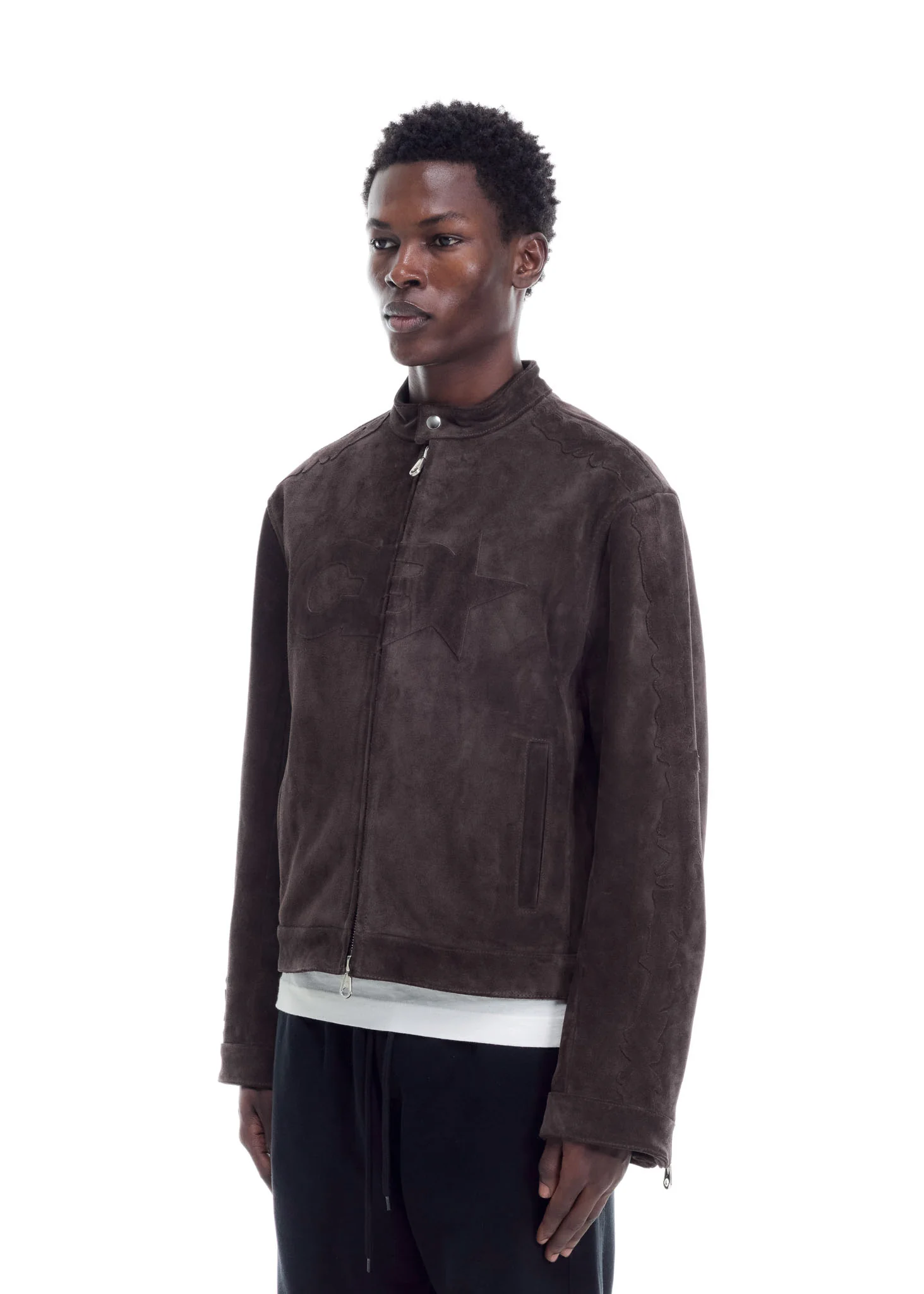 SUEDE DECAL RACER JACKET - Image 5