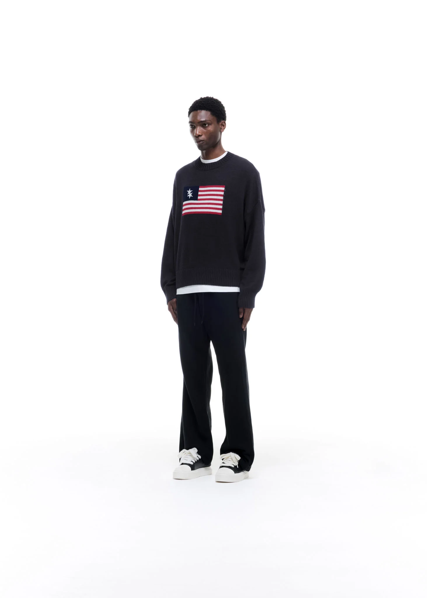 TWO STAR FLAG KNIT SWEATER - Image 3