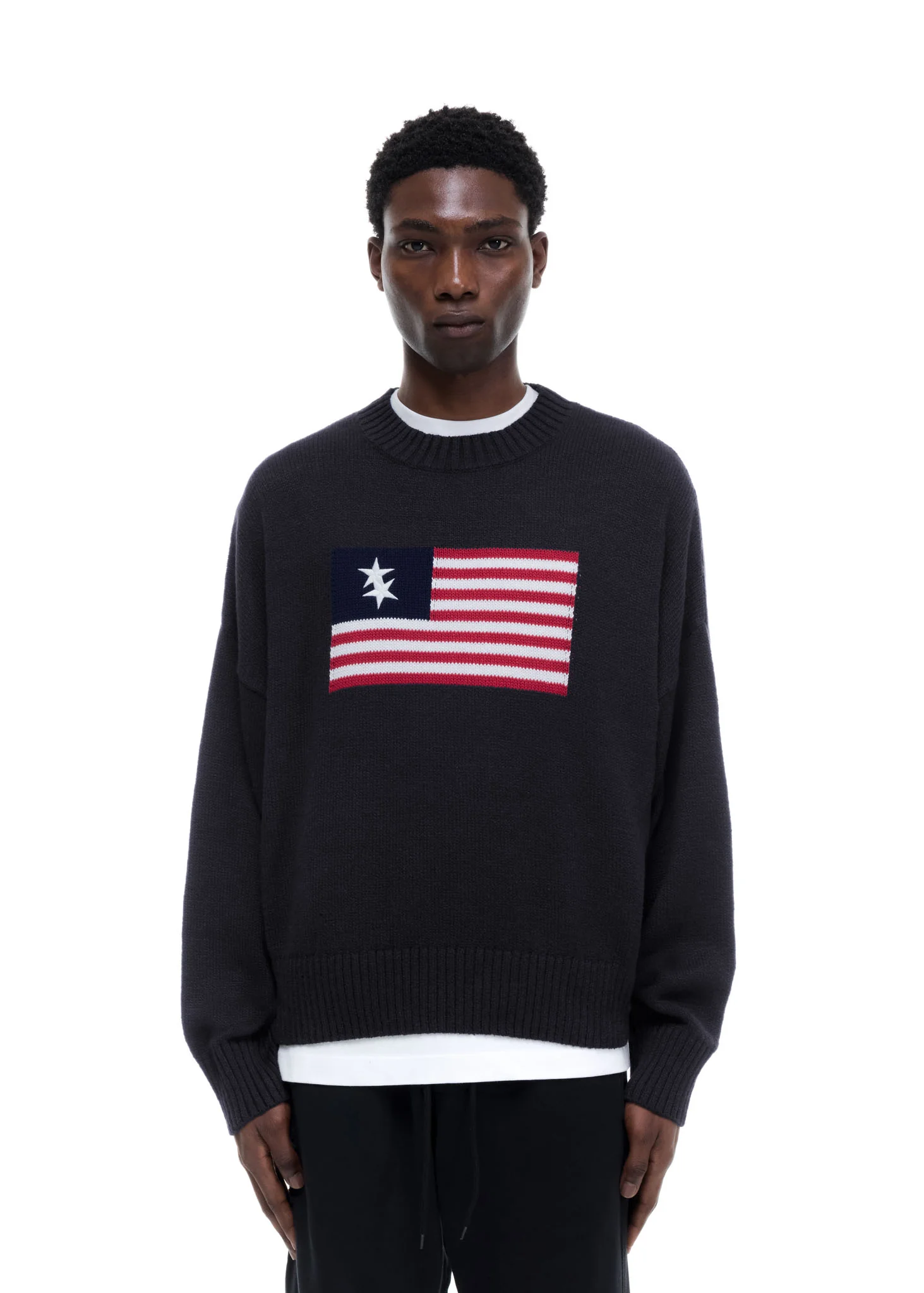 TWO STAR FLAG KNIT SWEATER - Image 4