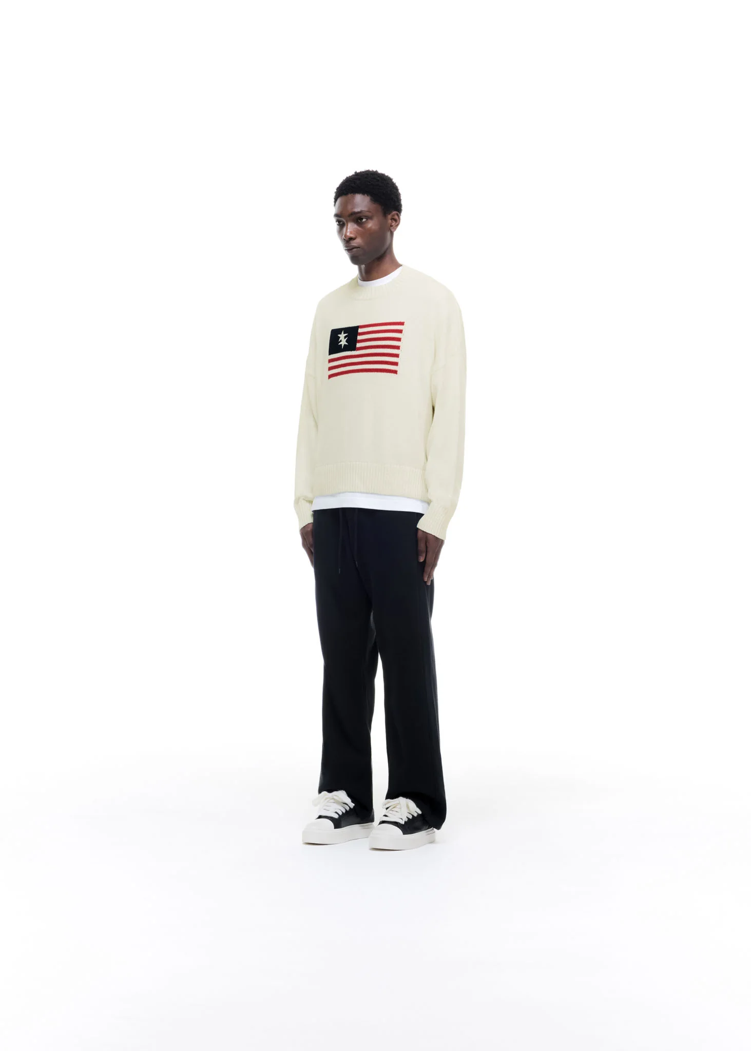 TWO STAR FLAG KNIT SWEATER - Image 3