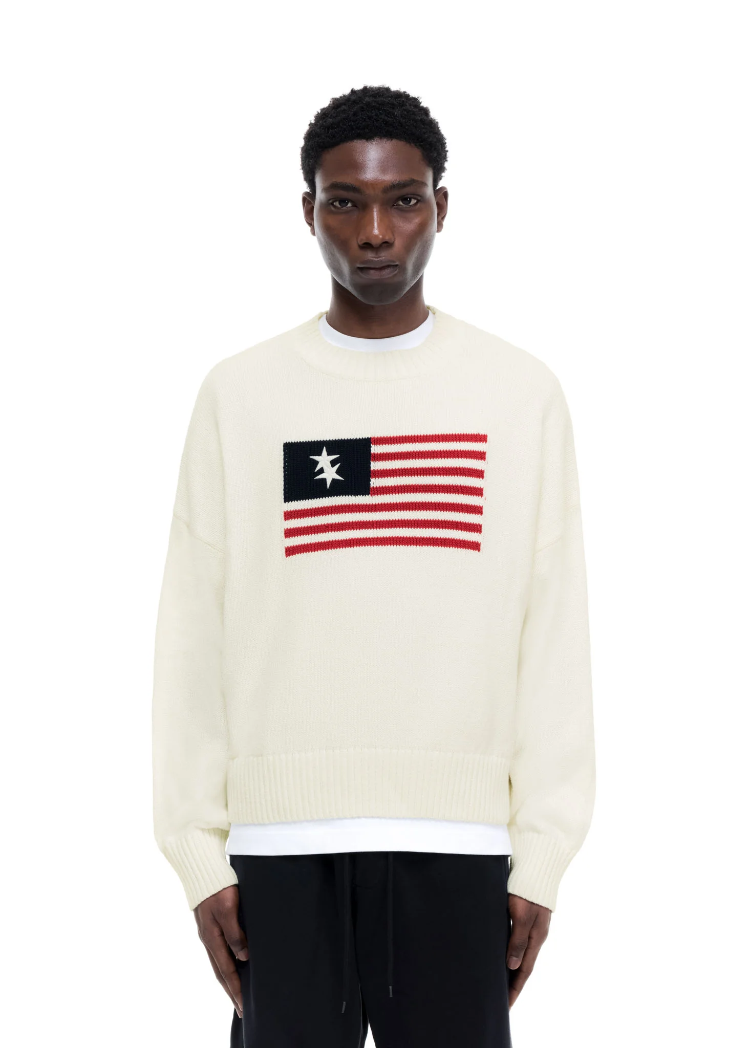 TWO STAR FLAG KNIT SWEATER - Image 4
