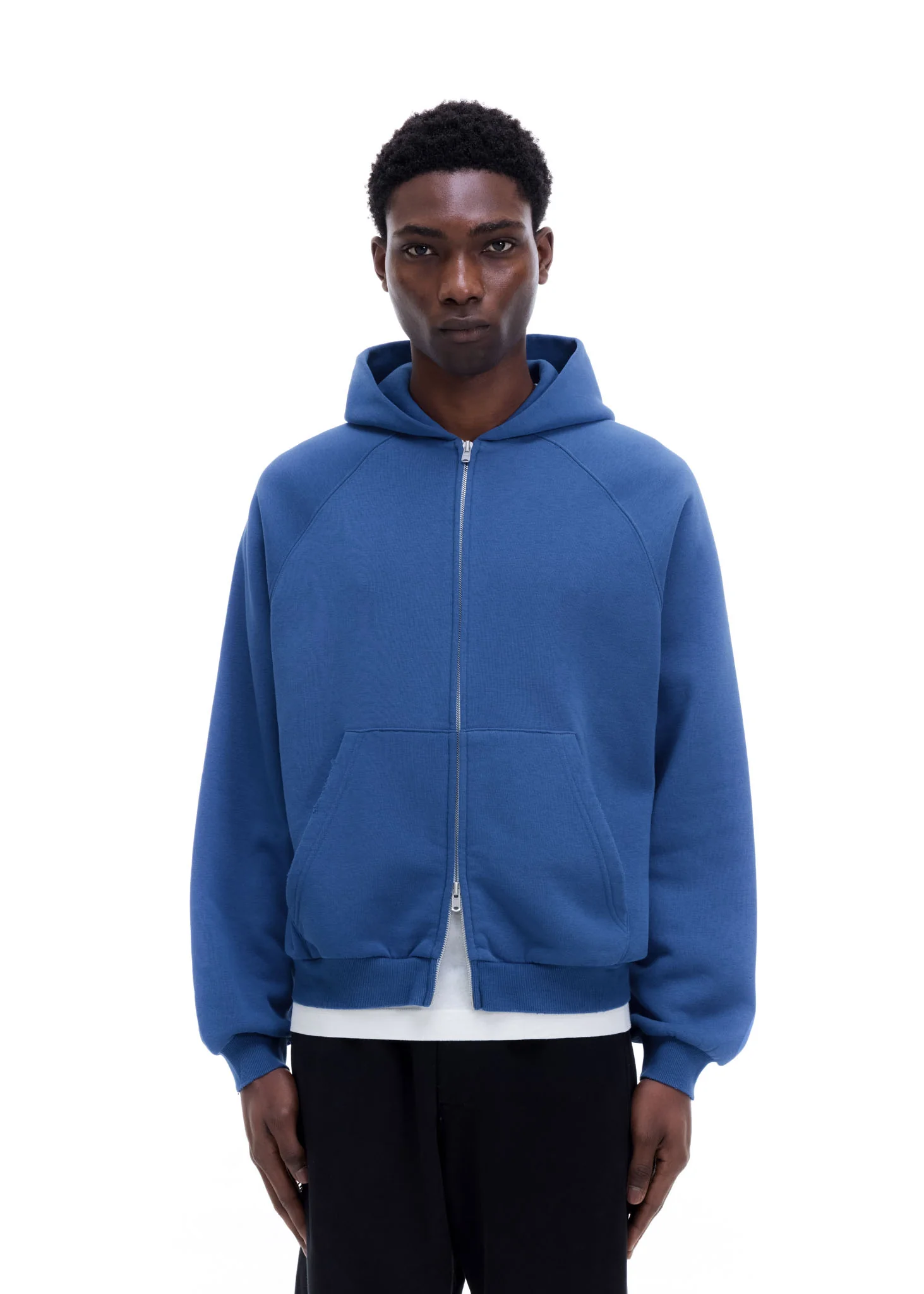 WHITE TAPE ZIPPED HOODIE - Image 5